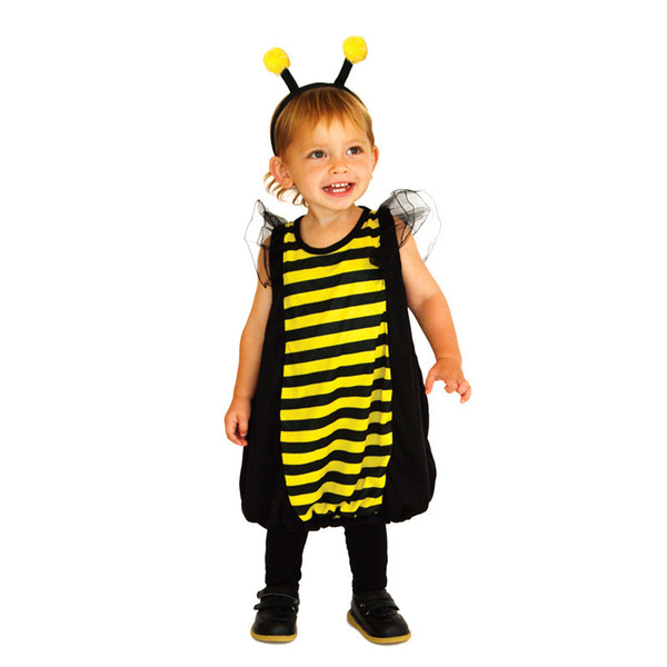 Shanghai Story Carnival Party Halloween Costumes Child Kids Lovely Honeybee Bee Costume Cosplay for Girls Boys Fancy Dress Outfit