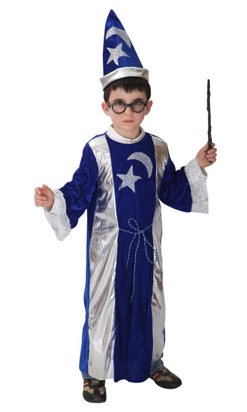 Shanghai Story Kids Child Star Moon Magic Magician Wizard Costume Cosplay for Boys Halloween Purim Carnival Party Mardi Gras Outfit