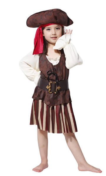 Shanghai Story Children halloween costumes lovely girls pirate cosplay costumes