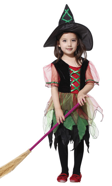 Shanghai Story Kids Halloween Woodland Witch Girl Costume Child Costume for Girls