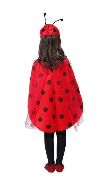 Shanghai Story New Arrival Halloween Costume For Kids Anime Cosplay Costume Children Ladybug Insects Party Performance Clothing For Girls