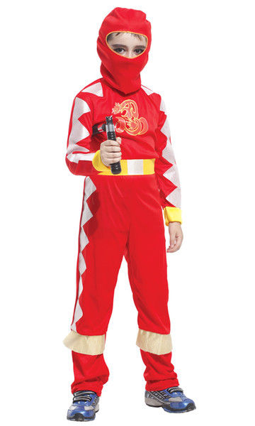 Shanghai Story Halloween Cosplay Red ninja costume Halloween party costume game performance clothing for kids