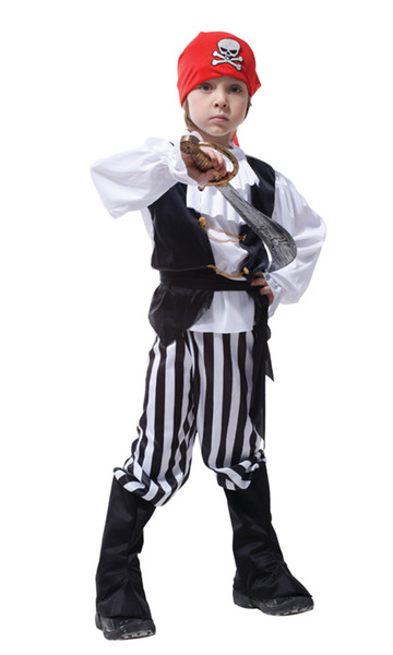 Shanghai Story Halloween cosplay costume Children's Skull pirate clothing kids Pirates of the Caribbean dress clothes COS