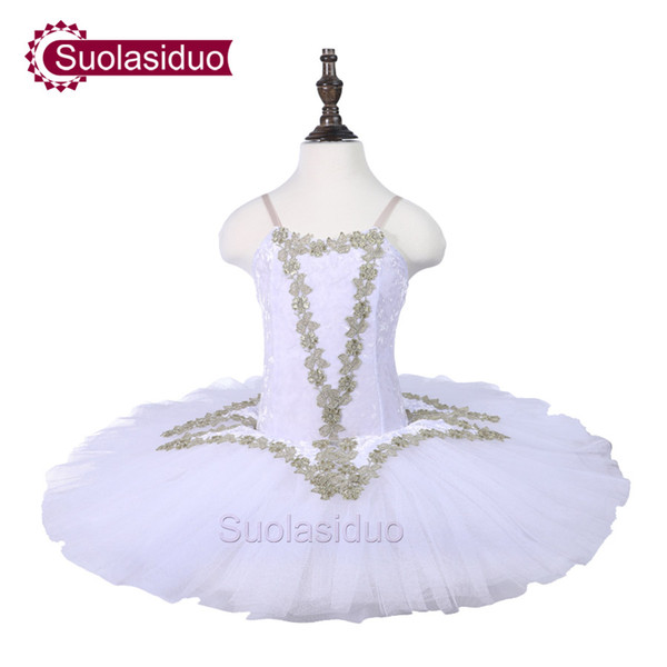 Kids White Ballet Tutu White Swan Performance Stage Wear Girls Classical Ballet Dance Competition Costumes Adult Ballet Skirt