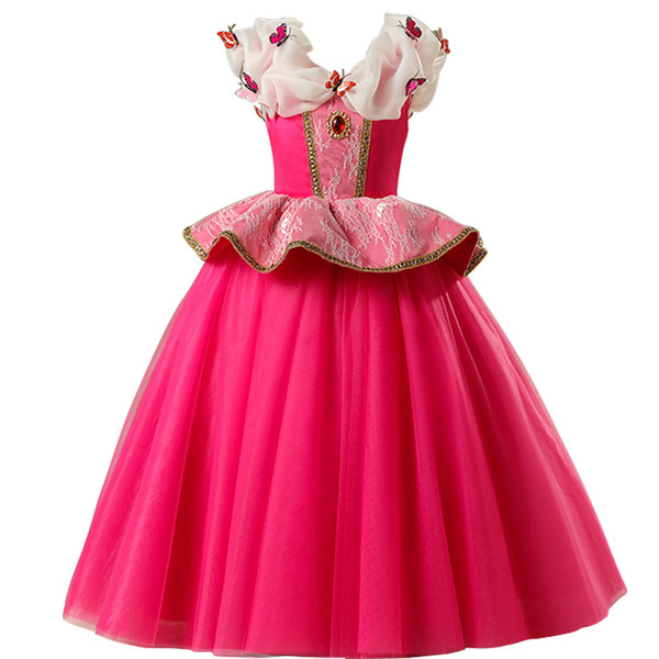 Baby girls princess ball gown red color children party skirts kids boutiques halloween christmas tutu skirts