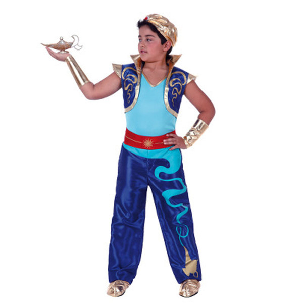 Child Performance Stage Costume Magic Lamp Prince Masquerade Party Arab King Costume Halloween Cosplay Parent-Child Service Cosplay Set