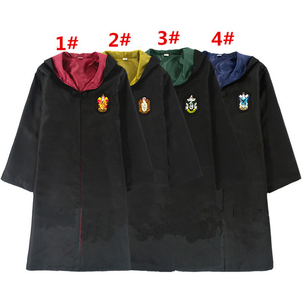 Harry Potter Robe Cloak Cape Cosplay Costume Kids Adults Unisex Gryffindor school Uniform clothes Slytherin Hufflepuff Ravenclaw Party Favor