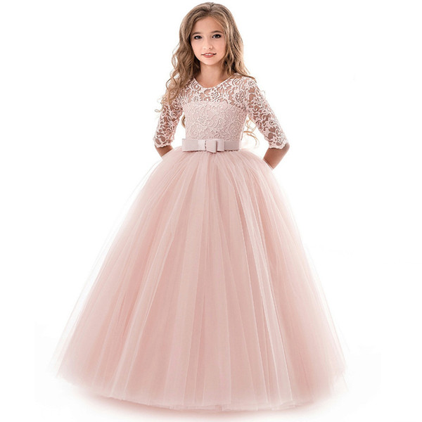 Girls Evening Party Dress Summer Kids Dresses For Girls Children Costume Elegant Princess Dress Flower Girls Wedding Dress