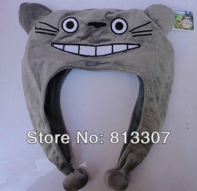 Retail 1PCS My Neighbor Totoro Anime Hat Cosplay Plush Hat Earfalp Cap Free Shipping