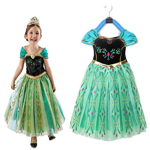 Green Dress Elegant Beautiful Princess Christmas Dresses Hallowmas Dresses Cosplay Party Princess Costume Flower Printing Dresses C2035