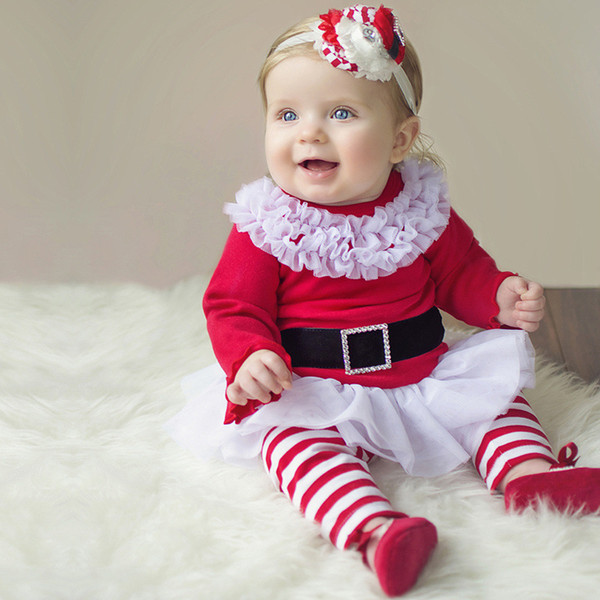 children Christmas gift baby jumpsuit baby girls boys Santa Claus costume outfit newborn boys girls romper children costume