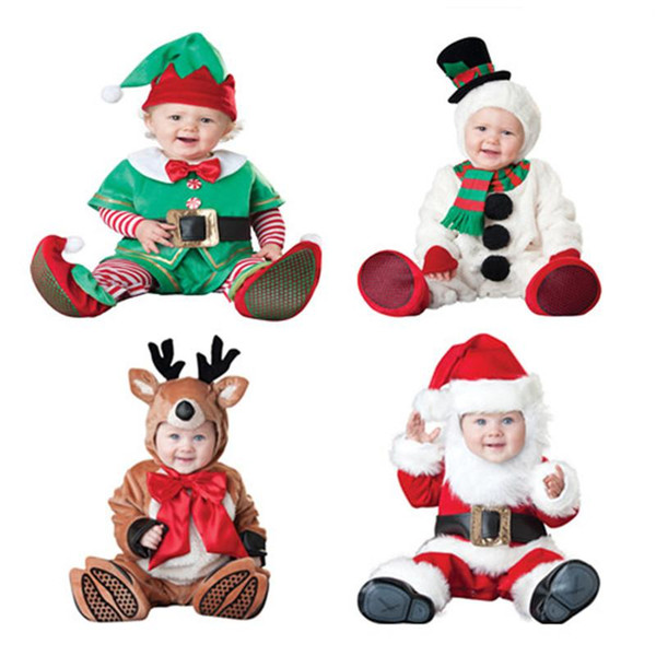 2020 Christmas baby jumpsuit hot sale Santa Claus clothes kids overalls newborn boys girls romper children cosplay costume