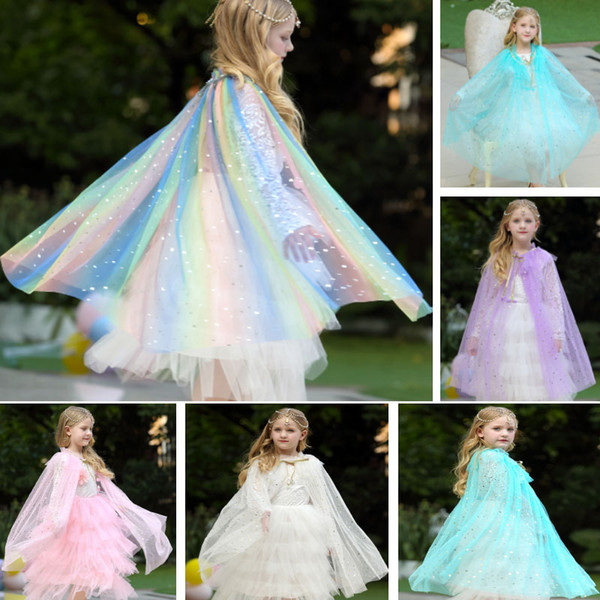 NEW Kids Girls Cosplay Lace Cloak Cape Cartoon Costume Children Adult Princess Shawl Party Halloween Christmas Clothing B11