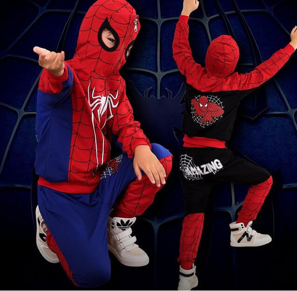 New Children Tracksuits Halloween Boys Clothing Sets 2pcs/lot Spring Autumn Kids Cartoon Sport Suit Spiderman Casual Clothes