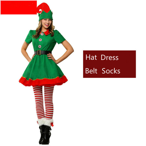 Matching Family Christmas Dresses Christmas Children Adult Performance Clothes Elves Performance Clothes Cosplay Ball Christmas Clothes