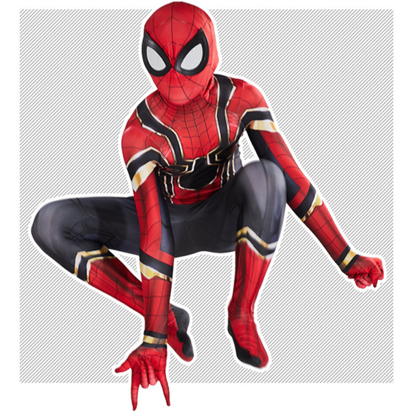 Iron spiderman halloween costumes kids & adult Marvel Superhero Cosplay Clothes Halloween Party Boys spiderman costume kids clothing MSS354