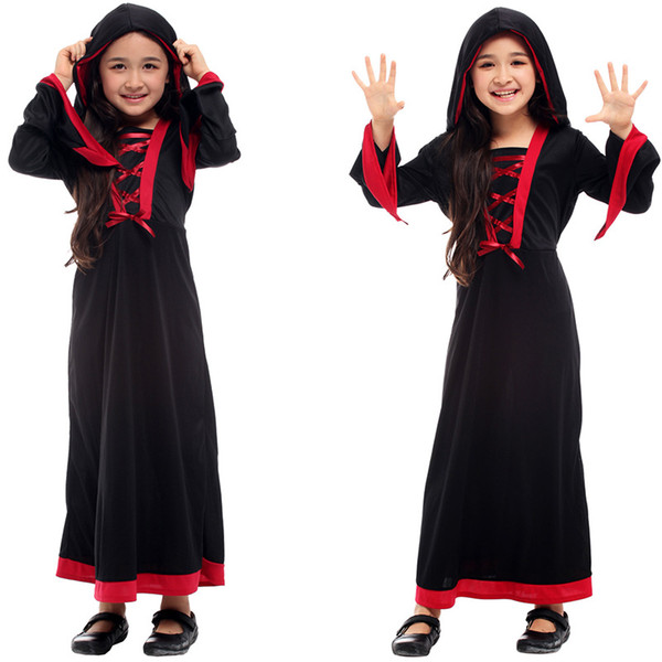 Halloween party witch mask Children's clothing performance clothing G-0294 children's clothing female Mask dance witch performance suit