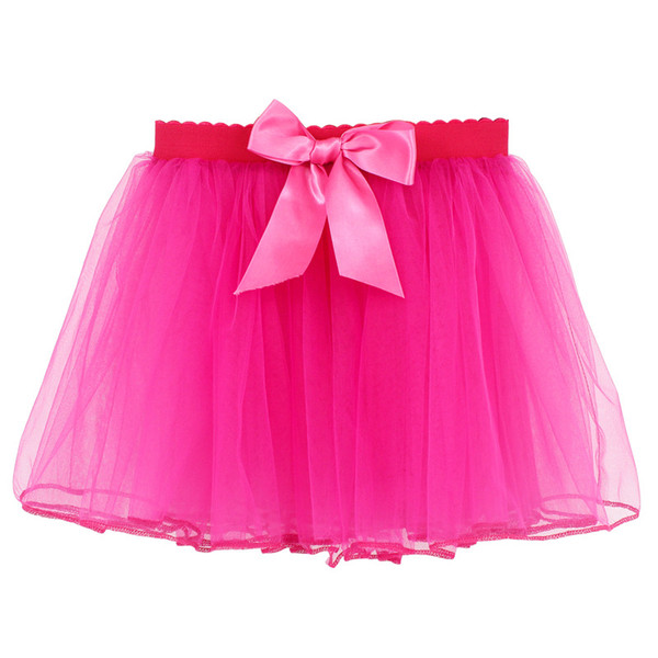 Tulle Fluffy Children Girls TuTu Skirts Girl Dance skirts With Satin Ribbon Bowknot Princess Layered skirt Bubble Skirt 3-14Y