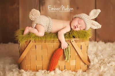 New Fashion Original Unisex Baby Hand Knitting Photography Props Clothing Lovely Beige Rabbit Toddler Infant Beanie Hat Costume Set A5765