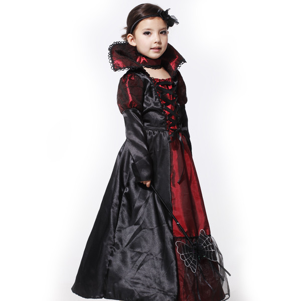 Shanghai Story Halloween vampire princess children halloween costume Evil Queen kid party dress performance cosplay costumes