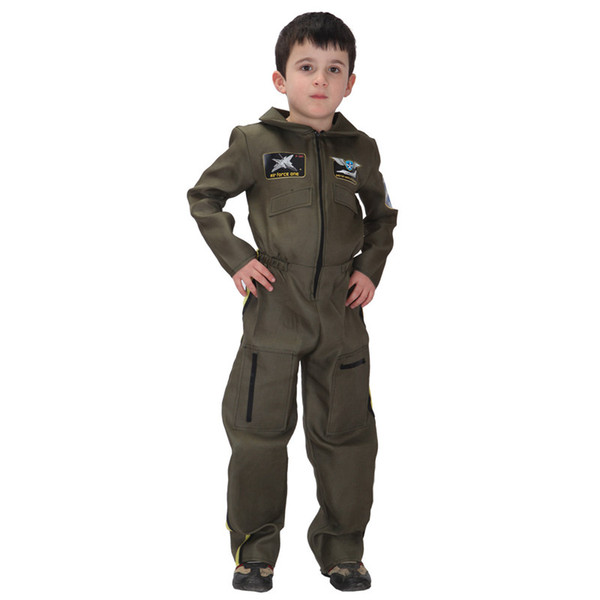 Shanghai Story new halloween kids boy army cosplay costumes Air Force performance costumes children's Day gift clothes set