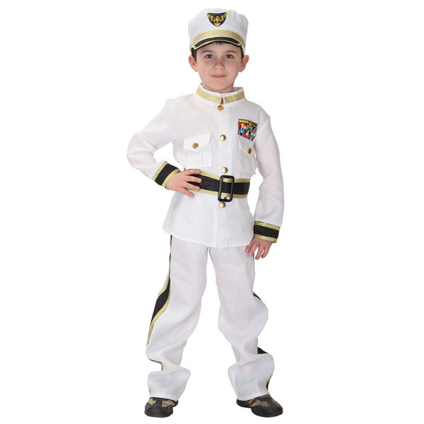 Shanghai Story Halloween children's traffic army police clothing navy sailors clothing children show costume for cosplay costume