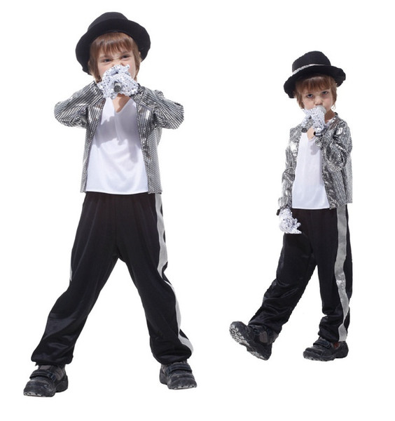 Shanghai Story HOT! Superstar Michael Jackson performence suits Halloween children cosplay costume singer dance suits