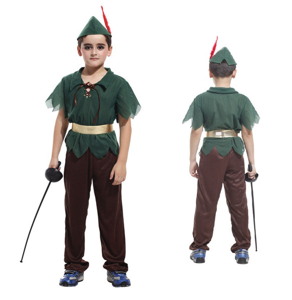 Shanghai Story Peter Pan cosplay costumes for boys halloween Carvinal cosplay costumes for kids children cosplay costumes