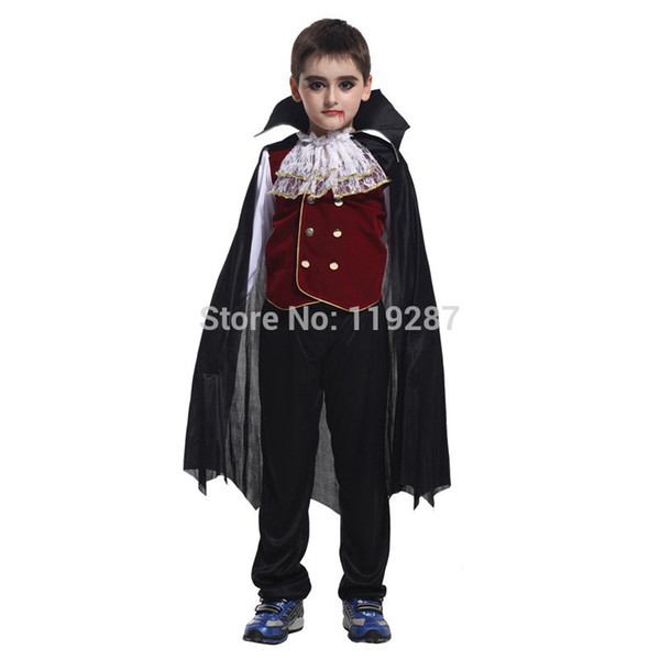 Shanghai Story new Children's Halloween Role play the hero The new boy kids vampire costumes Halloween Cosplay costume