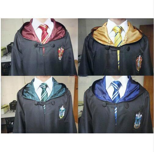 Harry Potter Robe Cloak Cape Cosplay Costume Kids Adult Harry Potter Robe Cloak Gryffindor Slytherin Ravenclaw Robe cloak