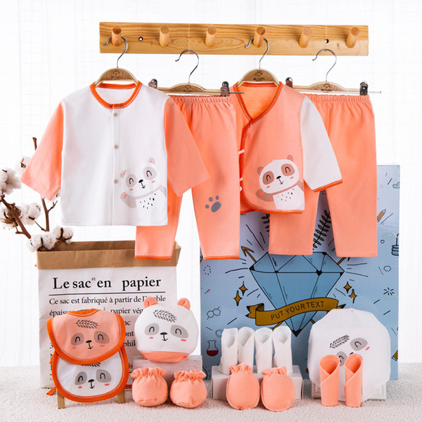 Cotton Baby Clothes Newborn Gift Boxes Suit Spring Newborn Baby Sets Full Moon Gift Box For Newborn and Infant Supplie 0-6M 21pcs Gift Set