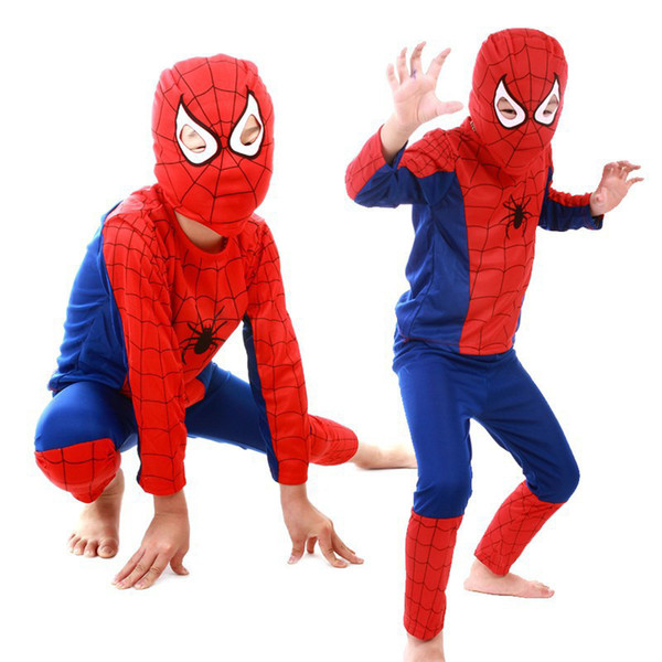 Children Cosplay Clothing Costumes Spider Man Bat Man Superman Sets For Kids Halloween Party Wear