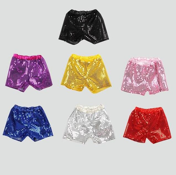 wholesale kids sequins shorts baby dancewear boys girls cosplay costumes stage performance clothes 110 120 130 140 150 160 A420