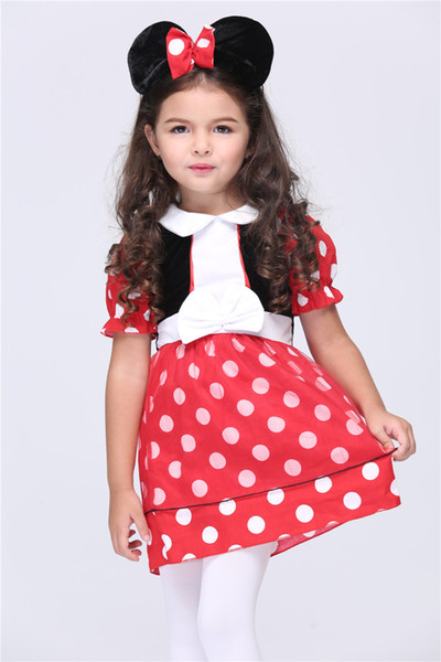 2015 Halloween Kid's Clothing Girls Dress The Game Clothing Costume Party Cosplay Performance New Clothing Micky Mouse Suits