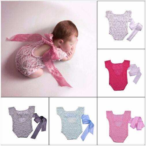 New Top Sale Newborn Photography Props Studio Shoots Newborn Lace Headbands and Pants Set 1-12M Infant Costume Outfit Infant