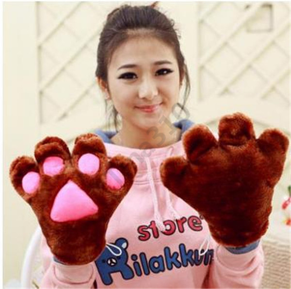 13 color Kids Cosplay Party Props Cat Ears Hair Stick Bow Tail Claw Cartoon Animal gloves Set Children Toys Mix Color 200pcs T1I982