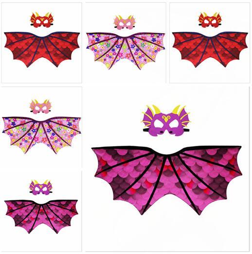 Kids Designer Clothes Girls Boys Cosplay Dinosaur Dress up Costume Outfit Wings Cape with Mask photography Props Baby Girl Cclothes Gifts