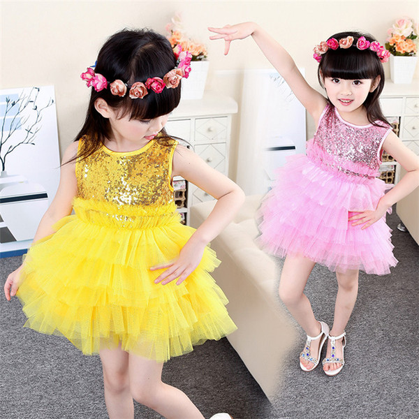 Children Costume Princess Girls Dress ,Summer cake skirt,Sequin TUTU skirt,4 color 5 size,free shipping