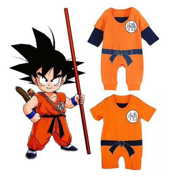 Seven Dragon Ball SON GOKU Baby One Piece Clothes Cotton Pajamas Climbing Clothes