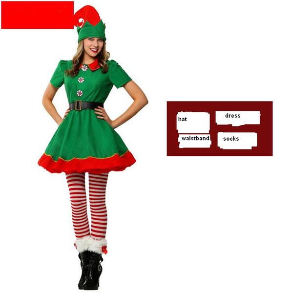 New Christmas Princess Dresses Sweet Cartoon Plaid Clothes For Kids Girl Mini Dress free shipping