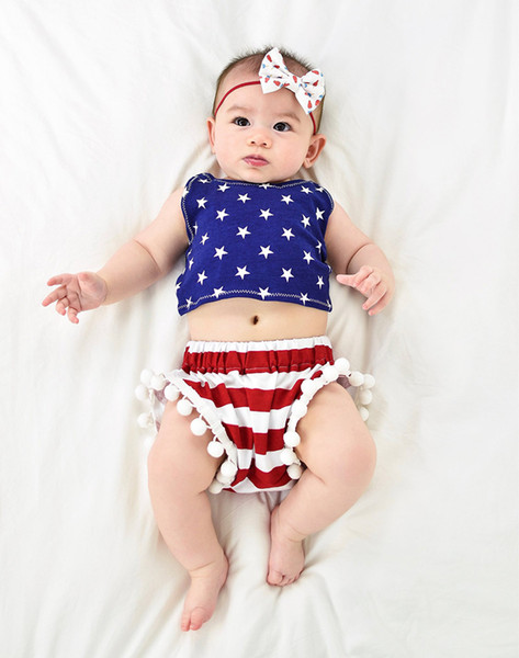 4th of july independence day toddler girls rompers tassel baby fourth of july american flag summer usa jumpsuit infant boutique clothing