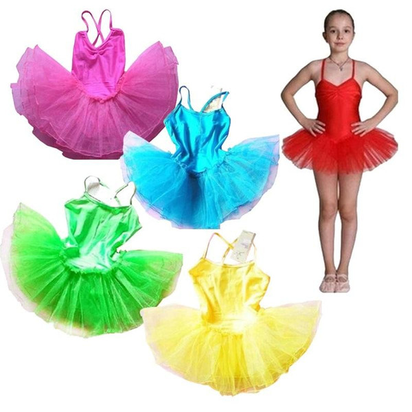 kids ballet dresses pageant tutus Spaghetti Strap girls dance party dress ballet tutu for children candy color free shipping in stock