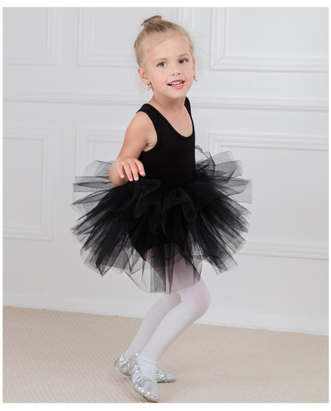 Kids girls ballet skirt dresses kids TuTu baby love Dancing clothes Black swan Dancewear Costumes 3-10T