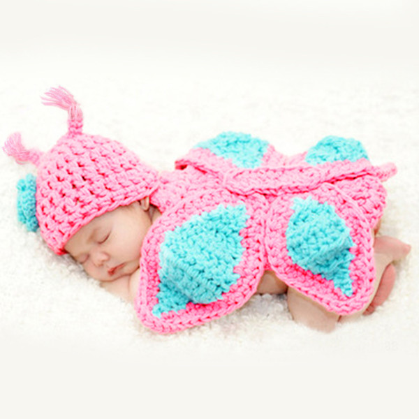 New Cute Photography Photo Prop Crochet knit Baby Outfits Set For Newborn Boys and Girls Accessories