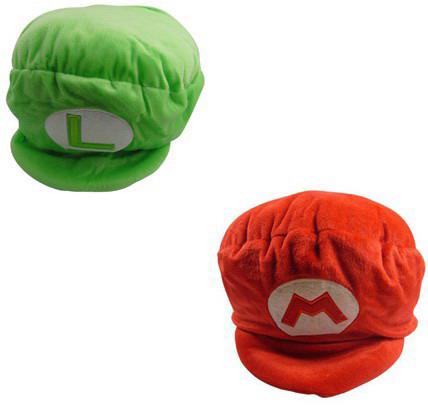 Super mario Bros. Plush hat Red mario hat Green Luigi Plush hat Thick cotton Cosplay Caps