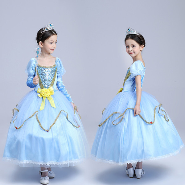 Baby Kids Clothing 2019 Cosplay Costumes Halloween Day Christmas Classic Fairy Tales Princess Sophia Dresses Stage Performance Dress