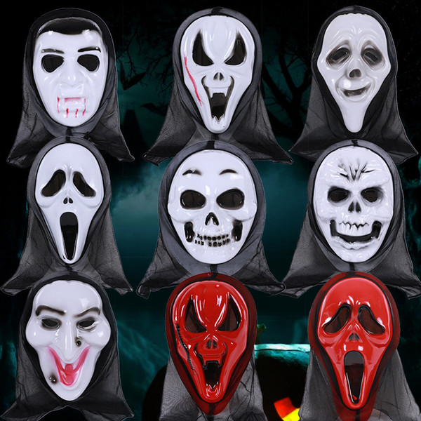 Halloween Masquerade Party Whole Face Mask Scream Head Mask Skeleton Ghost Mask