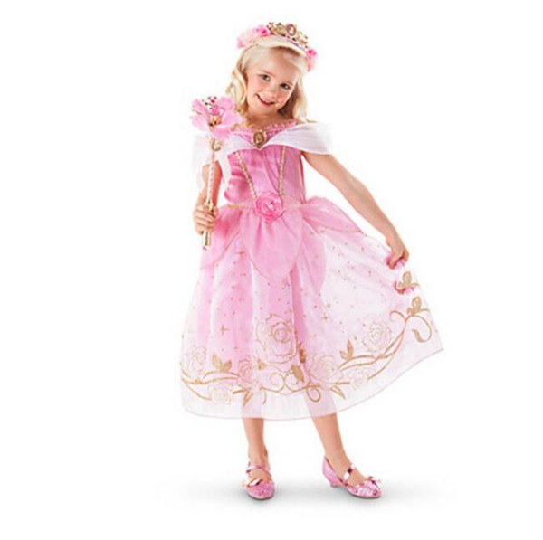 Princess Baby Girls Dress 2018 New Fashion summer Dress Kids Cindrella Cartoon Cosplay Costume Special Occasions Clothing for Childern