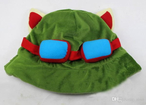 10pcs/lot League of Legends cosplay cap Hat Teemo hat Plush+ Cotton LOL plush toys Hats