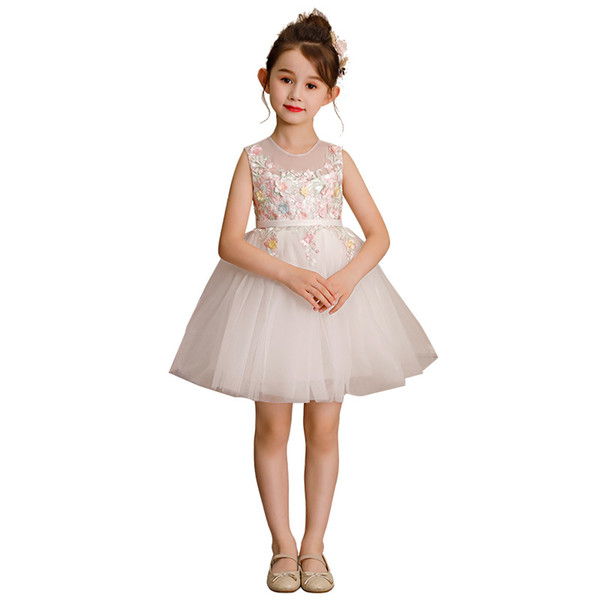 2018 Summer Flower Girl Pageant Party Formal Wedding Bridesmaid Princess Kids Bridal Flower Girl Dress